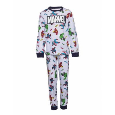 Pyjama Pyjamas Set Multi/mönstrad Marvel