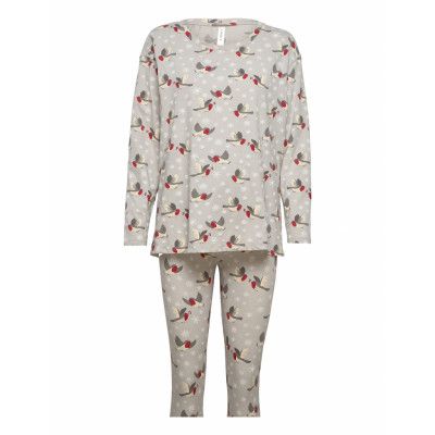 Pyjama Set Maternity Cotton Pyjamas Grå Lindex