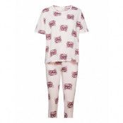 Pyjama Set Sou Christmas *Villkorat Erbjudande Pyjamas Rosa Lindex