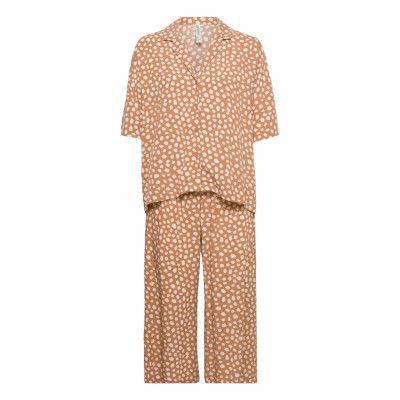 Pyjama Set Sunflower Spots Pyjamas Beige Lindex