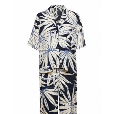 Pyjama Set Woven Aop Leaf Pyjamas Multi/mönstrad Lindex