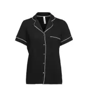 Pyjama Shirt Jersey Cissi Top Svart Lindex