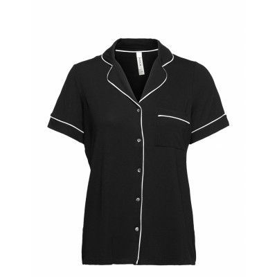 Pyjama Shirt Jersey Cissi Top Svart Lindex