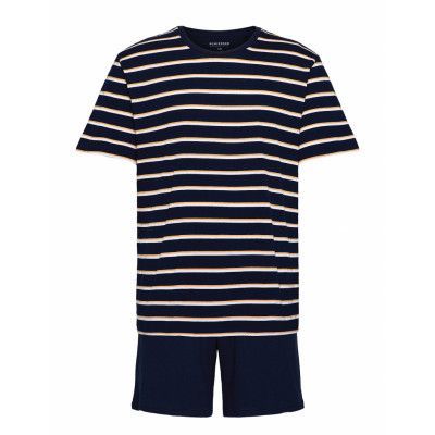 Pyjama Short Pyjamas Blå Schiesser