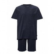 Pyjama Short Pyjamas Blå Schiesser