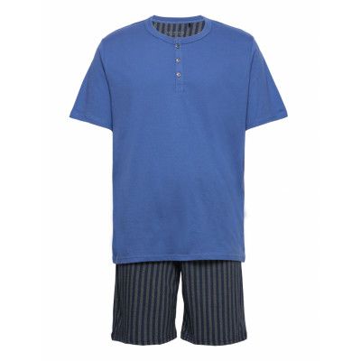 Pyjama Short Pyjamas Blå Schiesser