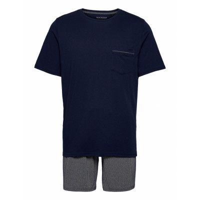 Pyjama Short Pyjamas Blå Schiesser