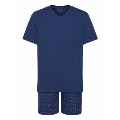 Pyjama Short Pyjamas Blå Schiesser