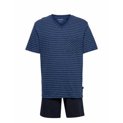 Pyjama Short Pyjamas Multi/mönstrad Schiesser