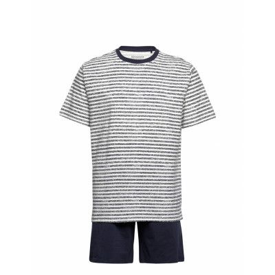 Pyjama Short Pyjamas Multi/mönstrad Schiesser