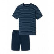 Schiesser Pyjama Short Marinblå