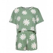Pyjama Shortsset Aop Flower Pyjamas Multi/mönstrad Lindex