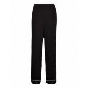 Lindex Pyjama Trousers Viscose Piping Svart