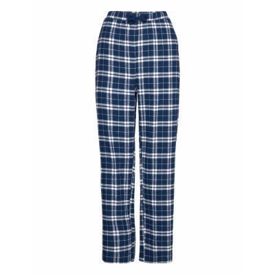 Pyjama Trousers Y D Check Pyjamasbyxor Mjukisbyxor Blå Lindex