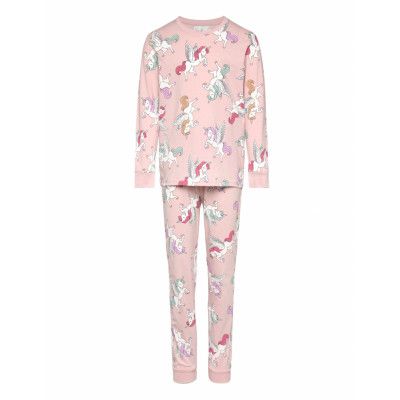 Lindex Pyjama Unicorn And Cat Rosa