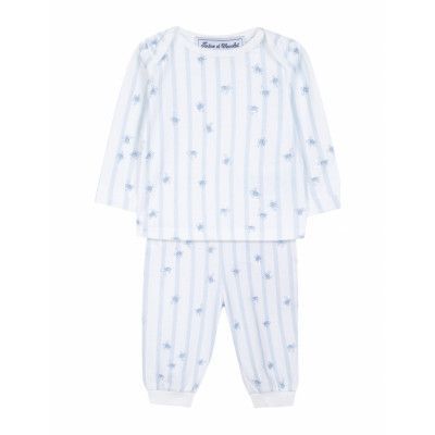 Pyjama5 Pyjamas Set Blå Tartine Et Chocolat