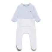 Pyjamas + Pull On Hat Set Långärmad Bodysuit Blå BOSS