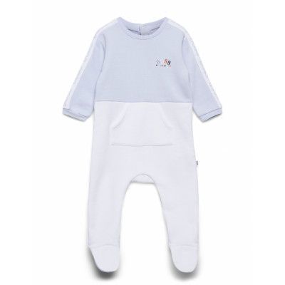 Pyjamas + Pull On Hat Set Långärmad Bodysuit Blå BOSS