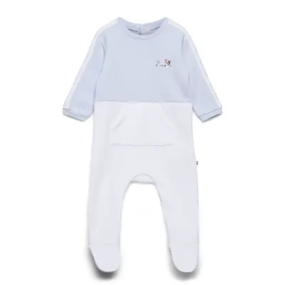 Pyjamas + Pull On Hat Set Långärmad Bodysuit Blå BOSS