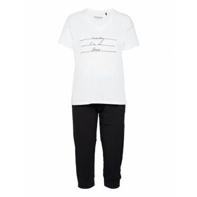 Pyjamas 3/4 Pyjamas Vit Schiesser