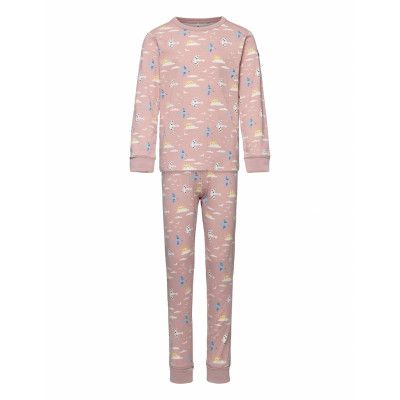Pyjamas Aop Preschool Pyjamas Set Rosa Polarn O. Pyret