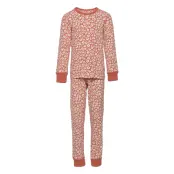 Pyjamas Aop School Pyjamas Set Orange Polarn O. Pyret