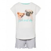 Pyjamas Bg Bark And Sleep Pyjamas Set Vit Lindex