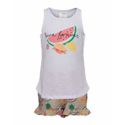 Pyjamas Bg Melon Shorts Set Pyjamas Set Beige Lindex
