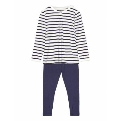 Pyjamas, Girl - Bamboo Pyjamas Set Blå Minymo