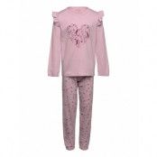 Minymo Pyjamas Ls Set Aop Lila