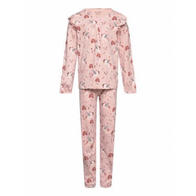 Pyjamas Ls Set Aop Pyjamas Set Rosa Minymo