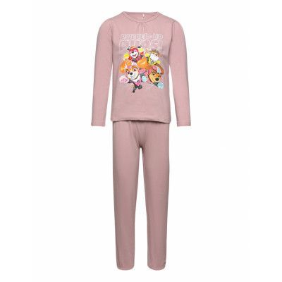 Pyjamas Ls Set *Villkorat Erbjudande Pyjamas Set Rosa Minymo