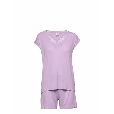 Women Pyjamas Short Slv / Cropped Pyjamas Lila Esprit Bodywear Women