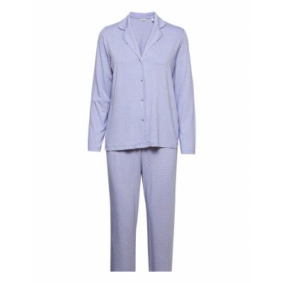 Spot Print Pyjama Set, Lenzing™ Ecovero™ *Villkorat Erbjudande Pyjamas Lila Esprit Bodywear Women
