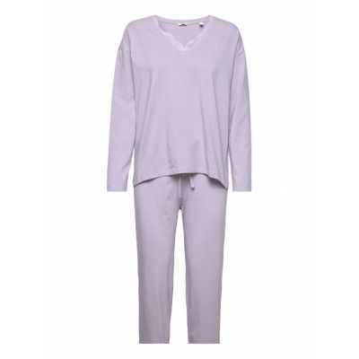 Pyjama Set With Lace Detailing Pyjamas Lila Esprit Bodywear Women