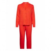 Spot Print Pyjama Set, Lenzing™ Ecovero™ Pyjamas Orange Esprit Bodywear Women