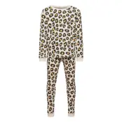 Pyjamas Uni Aop Leo Cop Pyjamas Set Beige Lindex