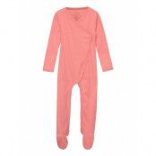 Rib Jersey Full Body Crossover *Villkorat Erbjudande Bodysuits Long-sleeved Bodysuits Pyjamas Sie Korall Copenhagen Colors