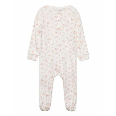 Romper Ls Rib *Villkorat Erbjudande Bodysuits Long-sleeved Bodysuits Pyjamas Sie Rosa Fixoni