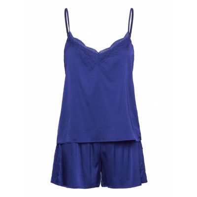 Rosemunde Rhjasmine Woven Nightset Blå