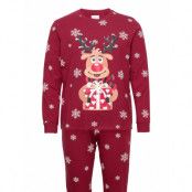 Rudolph's Cute Pajamas Pyjamas Red Christmas Sweats