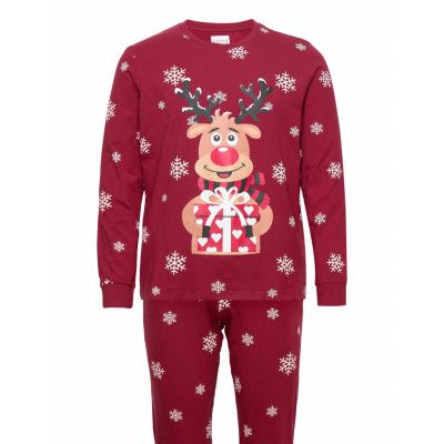 Christmas Sweats Rudolph's Cute Pajamas Röd