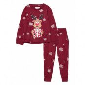 Christmas Sweats Rudolph’s Cute Pyjamas Red Kids Multi/patterned