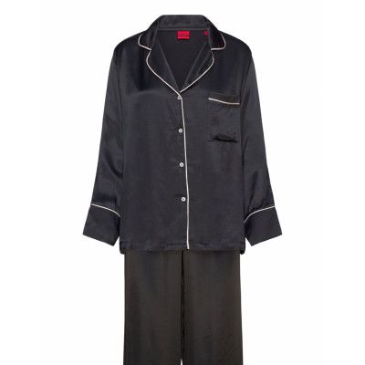 Satina_Pyjama Gift Set Designers Night & Loungewear Pyjamas Svart HUGO