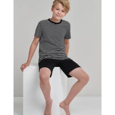 Schiesser Boys Pyjama Short - Black - 176
