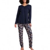 Schiesser Feminine Floral Comfort Pyjama V-neck