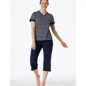 Schiesser Pyjama Long - Navy - XXXXL