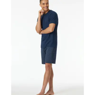 Schiesser Pyjama Short - Navy - XL