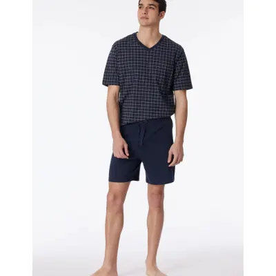 Schiesser Pyjama Short - Navy - XXXL