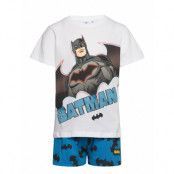 Set 2P Short + Ts Night & Underwear Pyjamas Short-sleeved Blå Batman